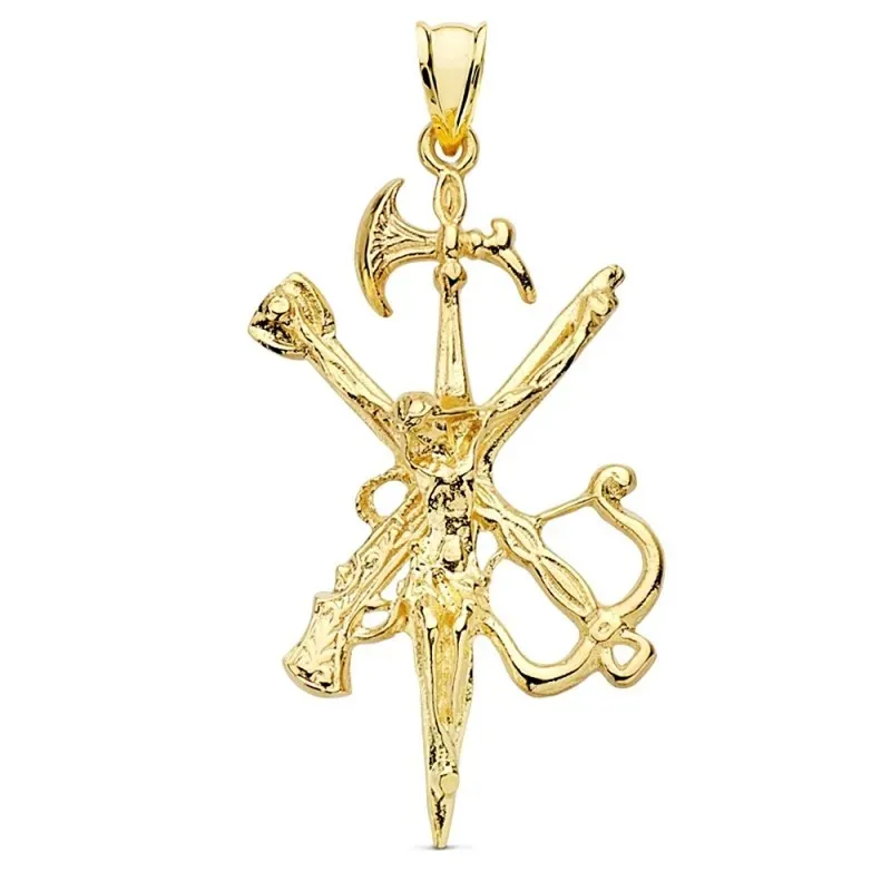 Colgante oro 18k Cristo de la Legión 44mm. [AB9360]