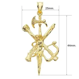 Colgante oro 18k Cristo de la Legión 44mm. [AB9360]