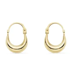 Pendientes oro 18k modelo morcilla 11mm. huecos aros [AC0123]