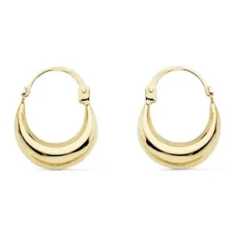Pendientes oro 18k modelo morcilla 13mm. huecos aros [AC0124]