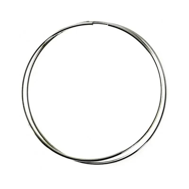 Pendientes aros plata Ley 925m finos lisos 70mm. diámetro [AC0244]