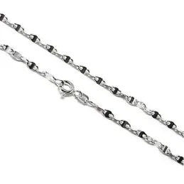 Cadena plata Ley 925m lisa 40cm. modelo lumina [AC0293]