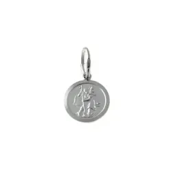Colgante plata Ley 925m medalla 13mm. San Cristobal cerco [AC0380]