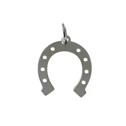 Colgante plata Ley 925m motivo herradura 25mm. suerte calada [AC0474]