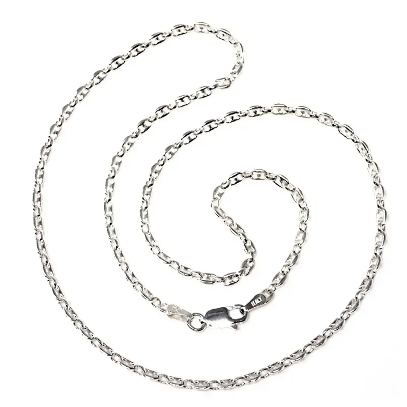 Cadena plata Ley 925m tipo calabrote 45cm. largo [AC0675]