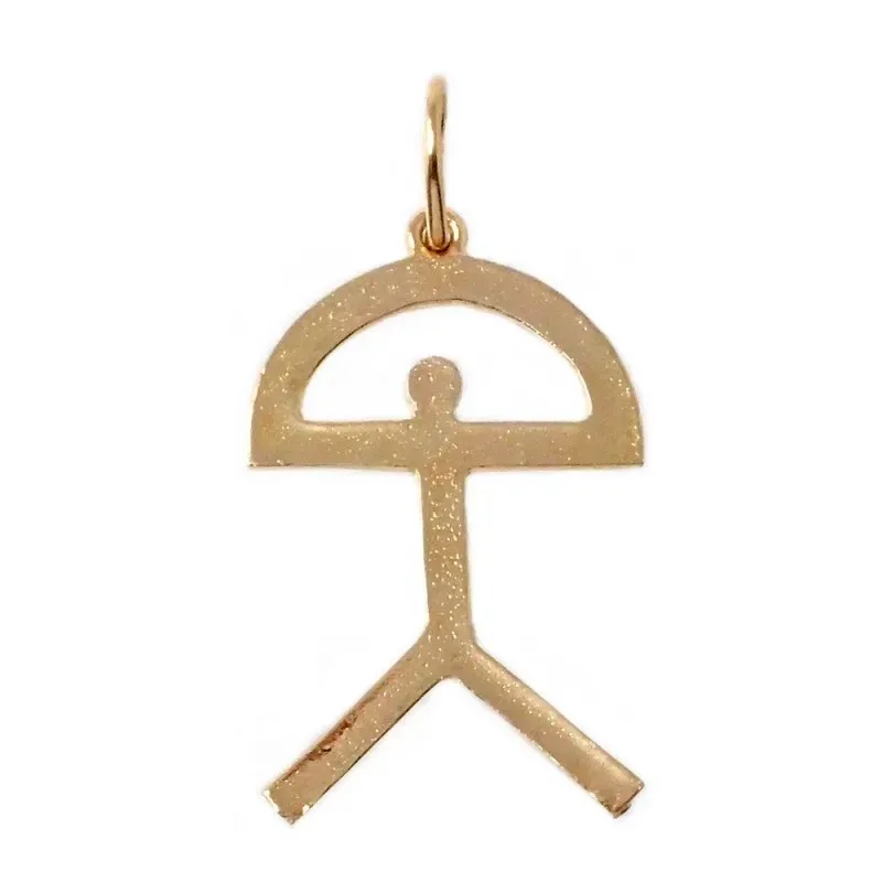 Colgante oro 18k Indalo 22mm. plano sencillo [AB9842]