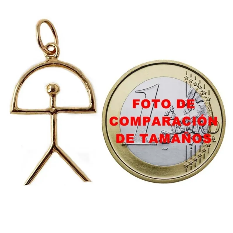 Colgante oro 18k Indalo 23.5mm. liso palo redondo [AB9846]
