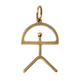 Colgante oro 18k Indalo 22mm. liso sencillo [AB9847]