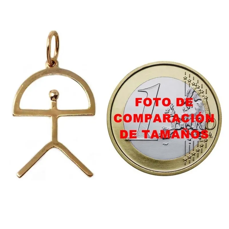 Colgante oro 18k Indalo 22mm. liso sencillo [AB9847]