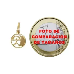 Colgante oro 18k Indalo 8.5mm. luna cerco liso [AB9850]