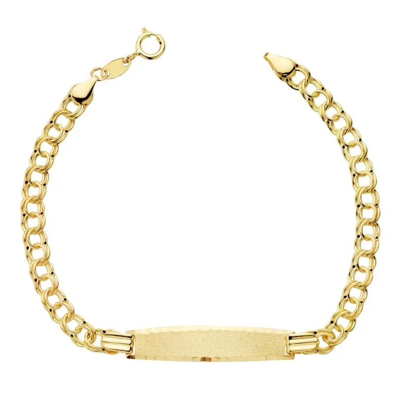 Esclava oro 18k hueca 17cm. cadete cadena modelo húngara [AC0970]
