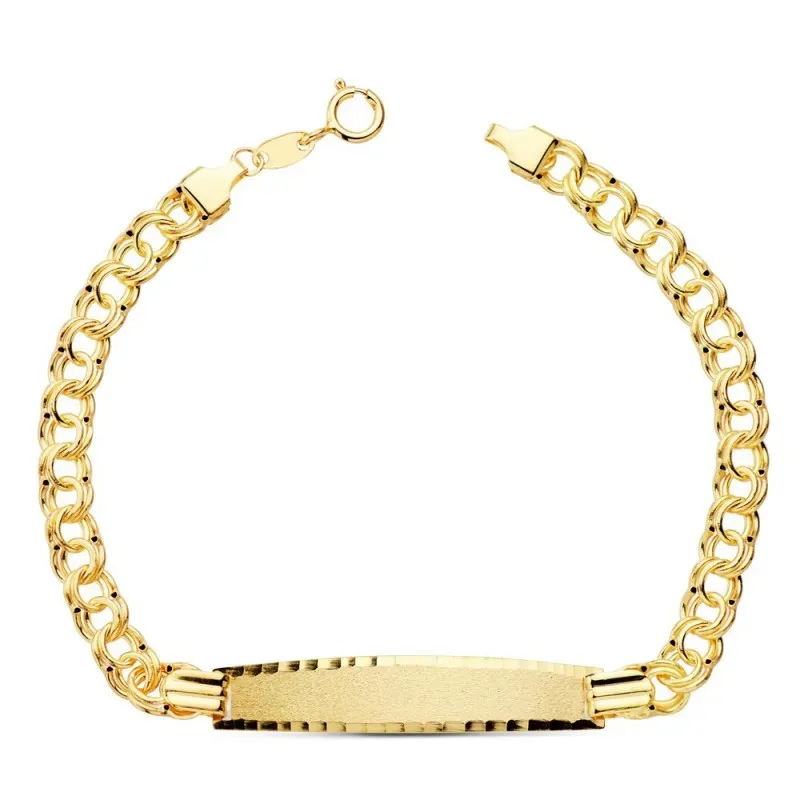 Esclava oro 18k hueca 18.5cm. cadena modelo húngara [AC0971]