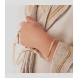 Esclava oro 18k hueca 18.5cm. cadena modelo húngara [AC0971]