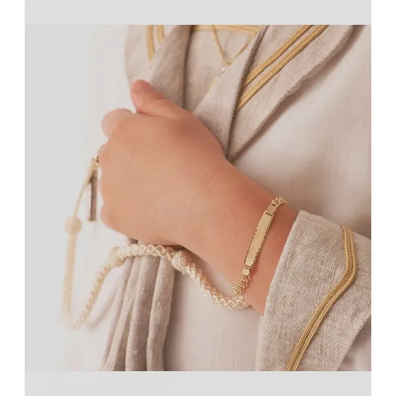 Esclava oro 18k hueca 18.5cm. cadena modelo húngara [AC0971GR]