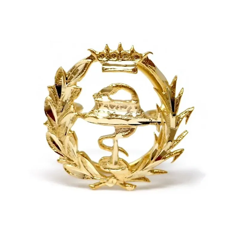 Pin solapa Farmacia oro 18k insignia profesional 15mm.