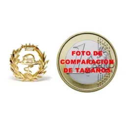 Pin solapa Farmacia oro 18k insignia profesional 15mm.