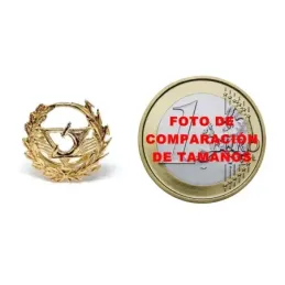 Pin solapa Óptico oro 18k insignia profesional 16mm.