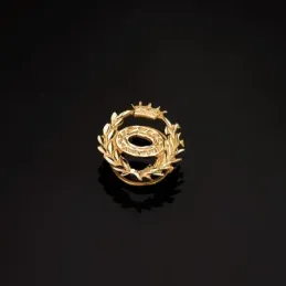 Pin solapa Biología oro 18k insignia profesional 16mm.