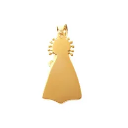 Colgante oro 18k silueta 27mm. Virgen de los Desamparados