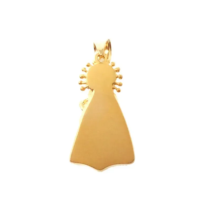 Colgante oro 18k silueta 27mm. Virgen de los Desamparados
