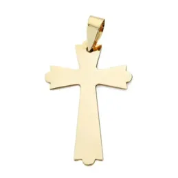 Colgante oro 9k cruz 25mm. lisa plana sin cristo puntas formas redondeadas