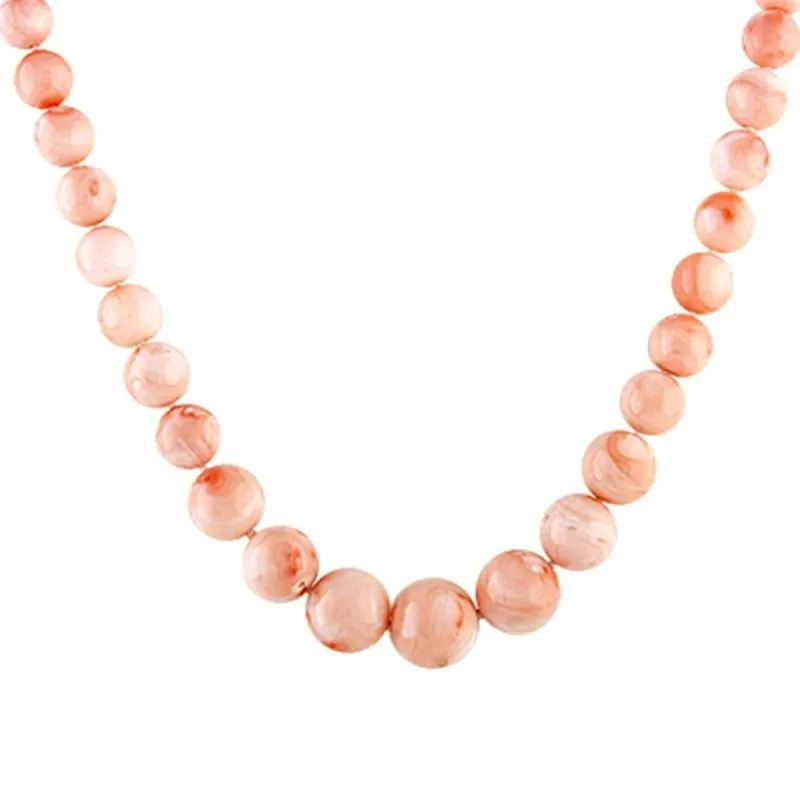 Collar 18k modelo Coral (corales piel de angel 15,5-9mm.) Medida:45cm.