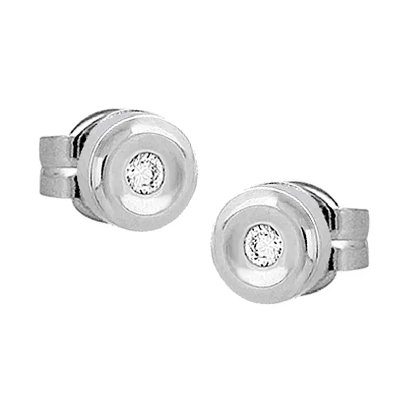 Pendientes Oro Blanco 18k modelo Tu Diamante (2 Diamantes 1,75mm. 0,06cts,)