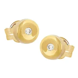 Pendientes Oro Amarillo 18k modelo Tu Diamante, (2 Diamantes 1,75mm. 0,06cts.) Medida: 4,65mm.