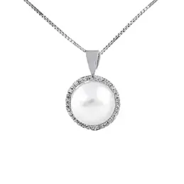 Colgante Oro Blanco 18k modelo Daniela (33 diamantes 1,00mm. 0,18 cts.)