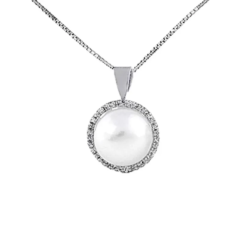 Colgante Oro Blanco 18k modelo Daniela (33 diamantes 1,00mm. 0,18 cts.)