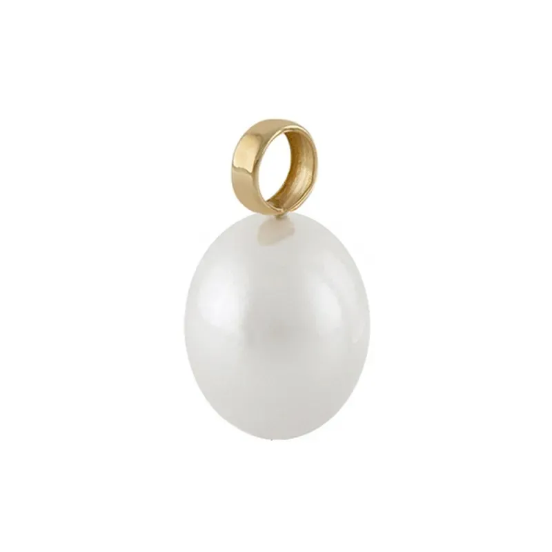 Colgante Oro Amarillo 18k modelo Daniela (1 perla cultivada perilla 10-11mm.)