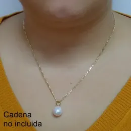 Colgante Oro Amarillo 18k modelo Daniela (1 perla cultivada perilla 10-11mm.)