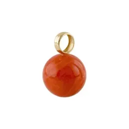 Colgante Oro Amarillo 18k modelo Coral (1 coral esferico pasado 12-14mm.) Medida: 14mm.