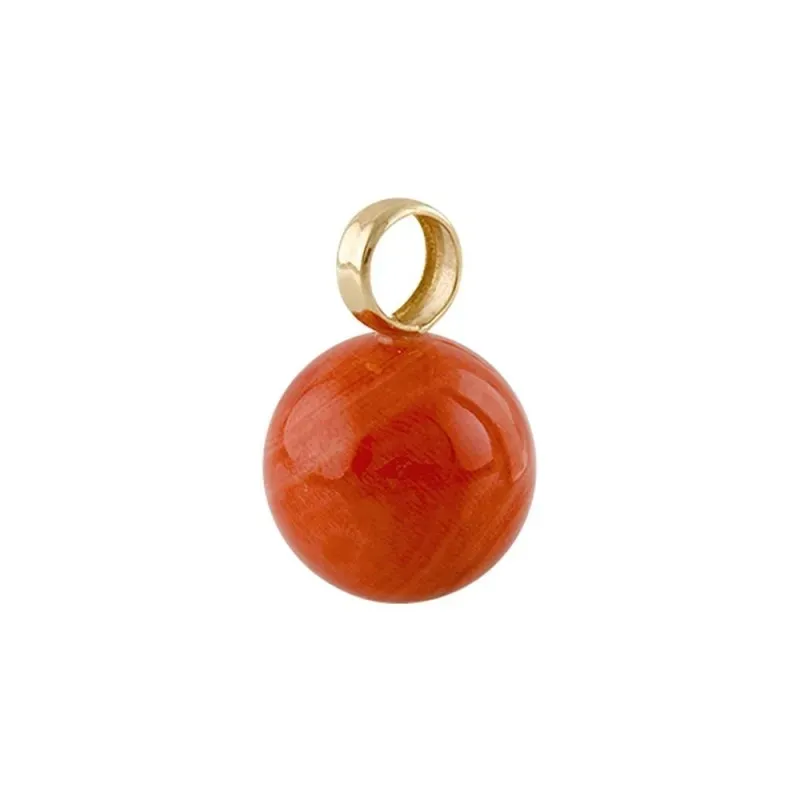 Colgante Oro Amarillo 18k modelo Coral (1 coral esferico pasado 12-14mm.) Medida: 14mm.