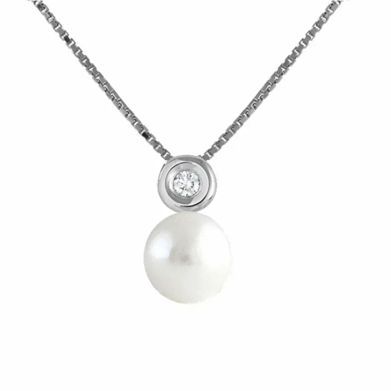 Collar Oro Blanco 18k modelo Tu Diamante (1 diamante brillantes 2,00mm. 0,04 cts.)