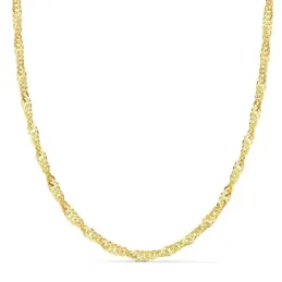 Cadena oro 18k Singapur 50cm. 12.3gr. ancho 4mm. mujer