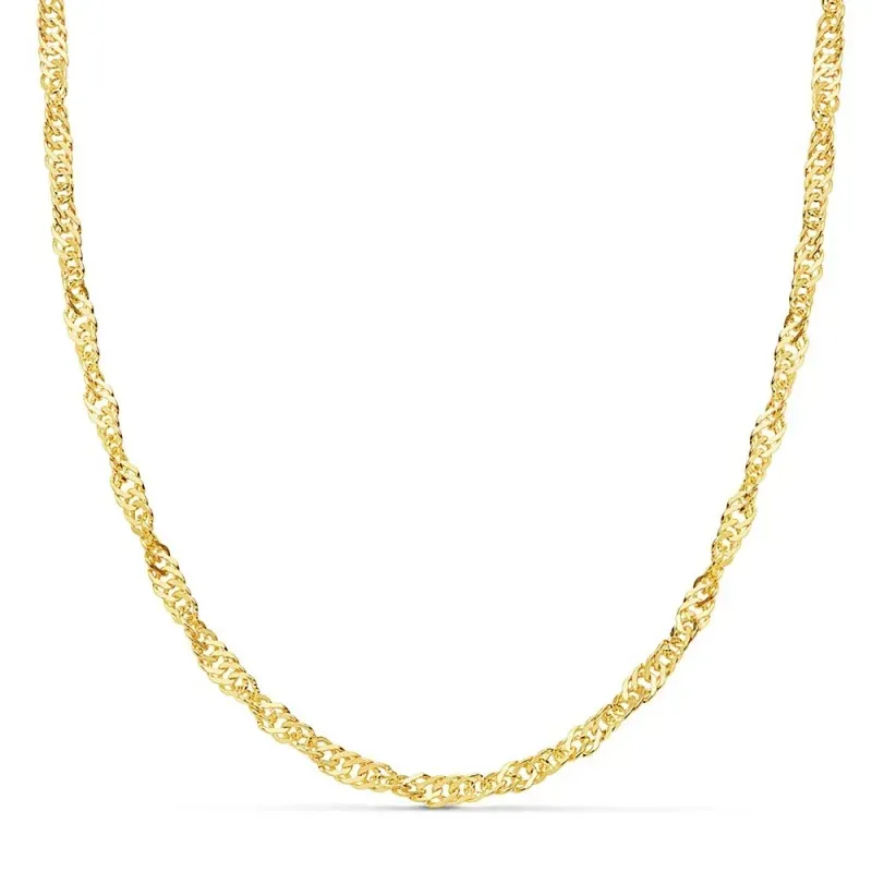 Cadena oro 18k Singapur 50cm. 12.3gr. ancho 4mm. mujer