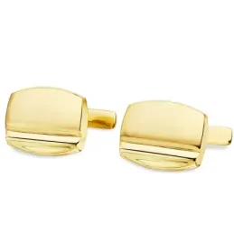 Gemelos oro 18k tonel 17mm. brillo mate hombre