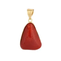 Colgante Oro Amarillo 18k modelo Coral (1 coral barroco 22x17mm.) Medida:22x17mm.
