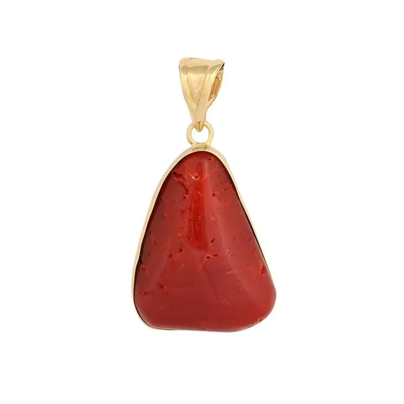 Colgante Oro Amarillo 18k modelo Coral (1 coral barroco 22x17mm.) Medida:22x17mm.