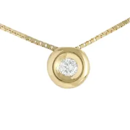 Colgante Oro Amarillo 18k modelo Tu Diamante (1 diamante 3,40mm. 0,17 cts.) Cadena: 43cm.