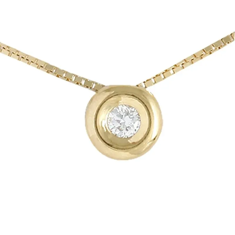Colgante Oro Amarillo 18k modelo Tu Diamante (1 diamante 3,40mm. 0,17 cts.) Cadena: 43cm.