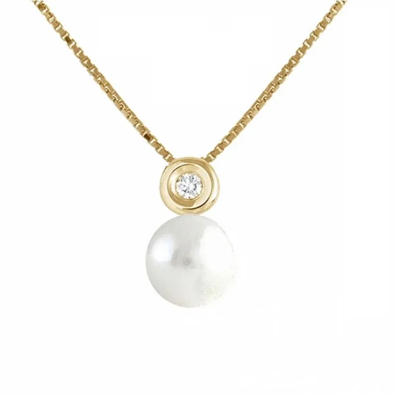Colgante con cadena Oro Amarillo 18k modelo Tu Diamante (1 diamante 2,00mm. 0,04cts.)