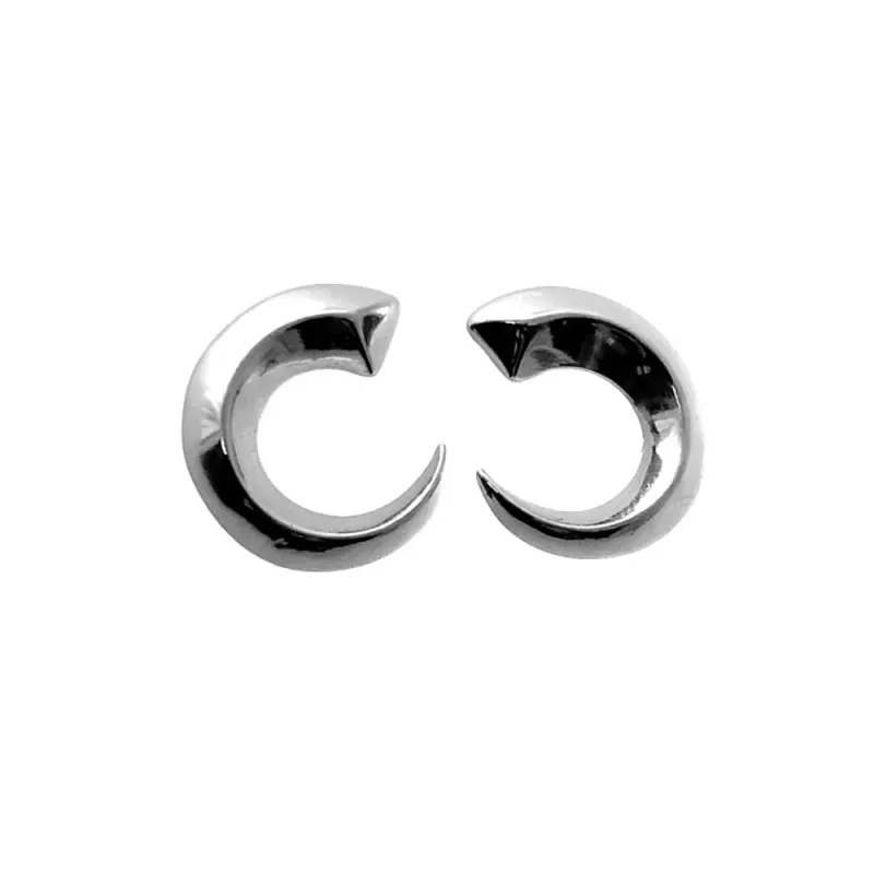 Pendientes plata Ley 925m lisos 15mm. medio aro cierre presión