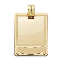 Colgante chapa oro 18k láser 28mm. grabación de imagen incluida en el precio