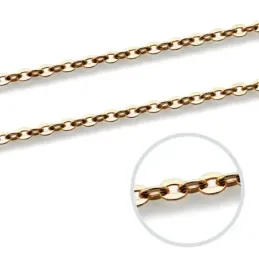 Cadena oro 18k modelo forzada 50cm. lisa