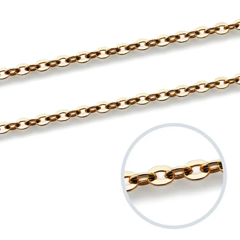Cadena oro 18k modelo forzada 50cm. lisa