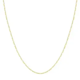 Cadena oro 18k 45cm. alterna eslabones 3x1 lisa cierre reasa