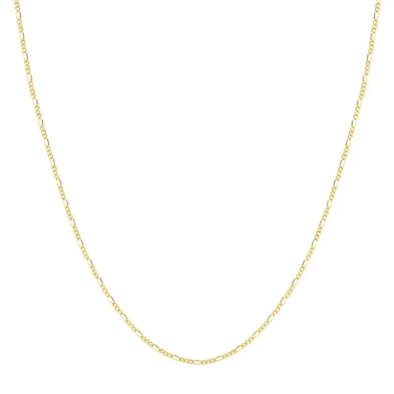 Cadena oro 18k 45cm. alterna eslabones 3x1 lisa cierre reasa