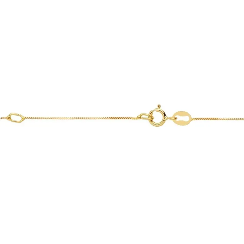 Gargantilla oro bicolor 18k cadena 42cm. veneciana colgante bola del mundo 16mm. cerco circonitas